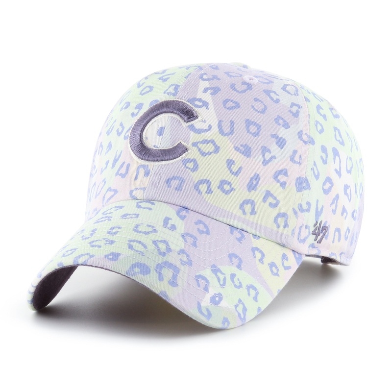 Women’s Chicago Cubs Cosmic Cat Clean Up Cap, Lavender/Green
