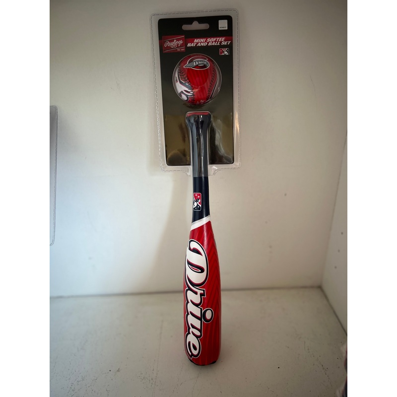 Greenville Drive Rawlings Team Color Small Softee Bat/Ball Set