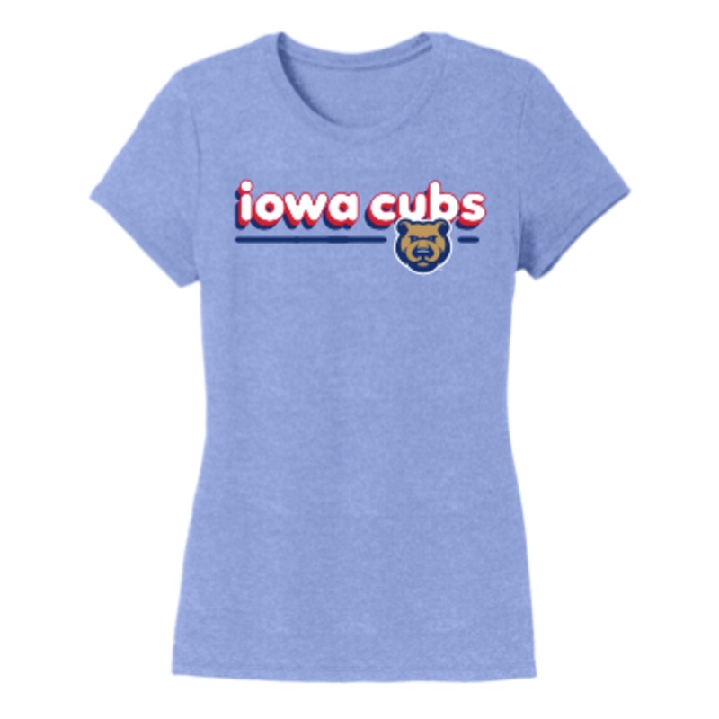 Youth Iowa Cubs Retro Tee, Light Blue