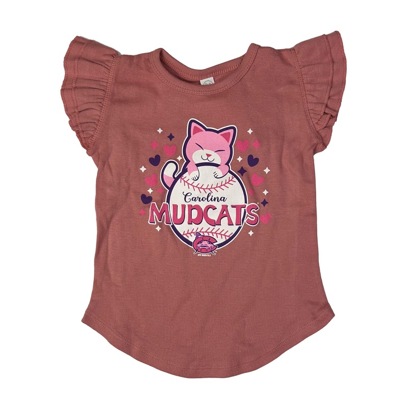 Carolina Mudcats Flutter Sleeve Tee