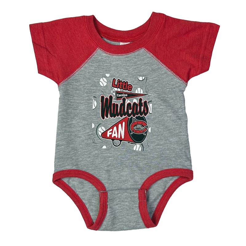 Carolina Mudcats  Heather/Red Rah Rah Infant Bodysuit
