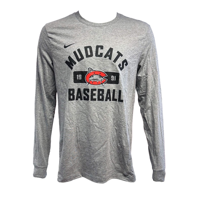 Carolina Mudcats L/S Grey Crew