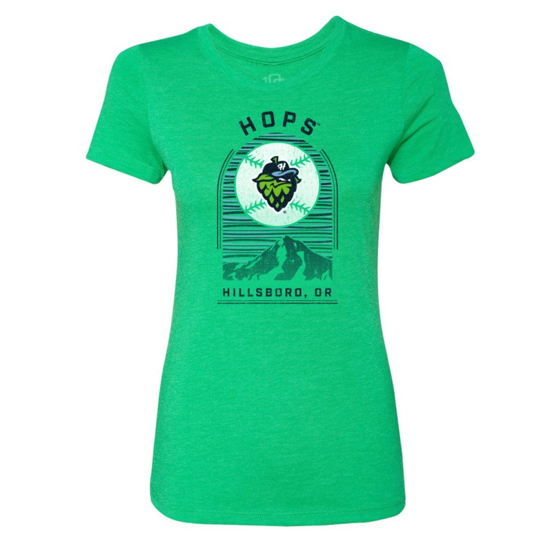 108 Stitches W’s Skyline Tee, Hillsboro Hops