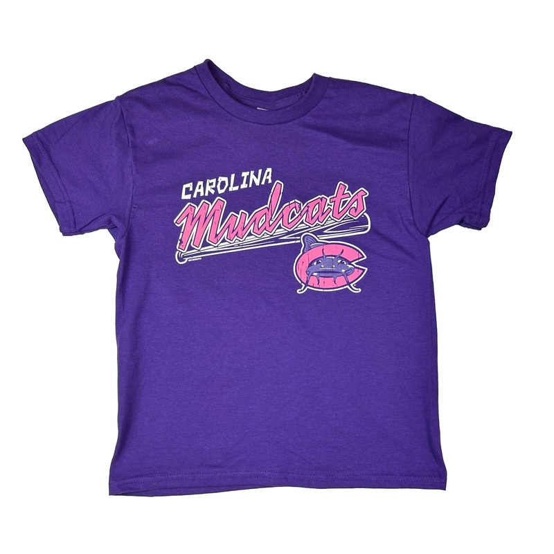 Carolina Mudcats Purple Youth Marley Tee