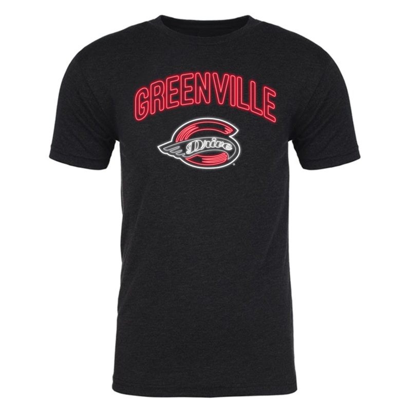 Greenville Drive 108 Stitches Men’s Black Neon Tee