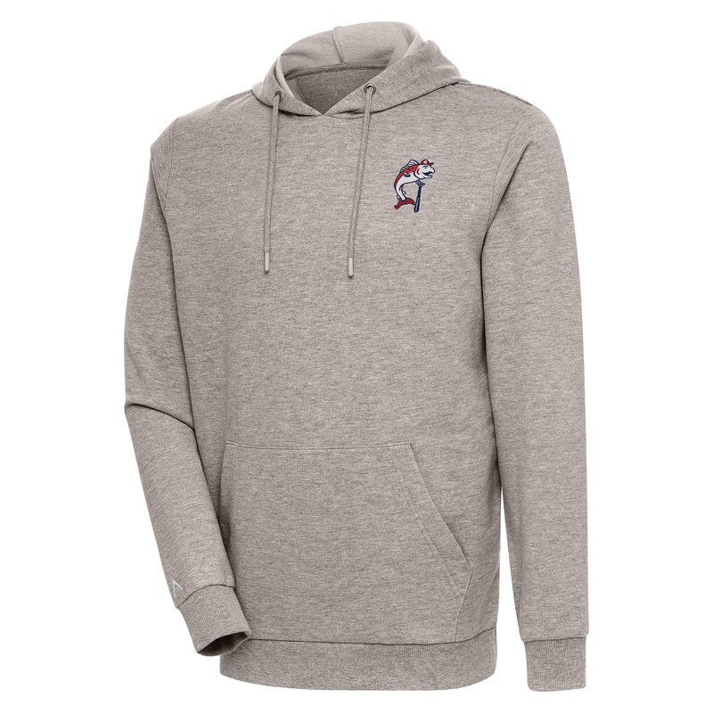 Tacoma Rainiers Antigua Oatmeal Action Slammin’ Sam Pullover Hood