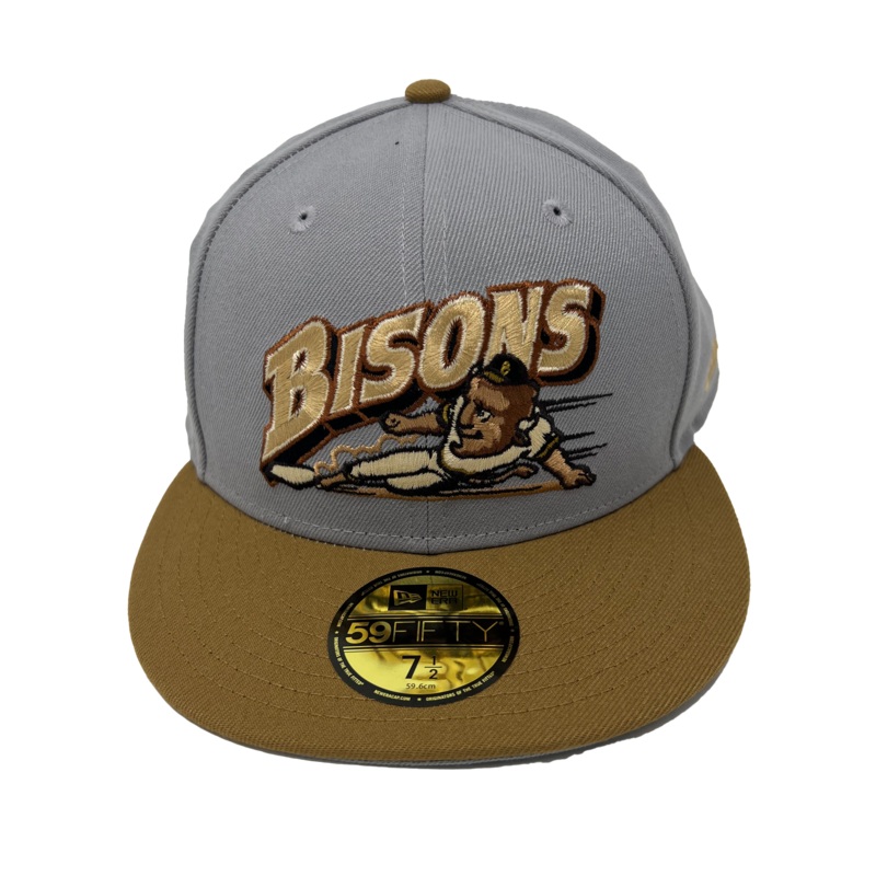 Buffalo Bisons Retro Slide Gray Wheat 5950 Cap