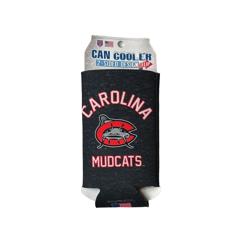 Carolina Mudcats Tall Boy Black Koozie