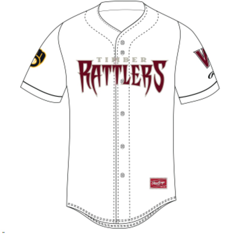 Timber Rattlers Rawlings Home Replica Jersey