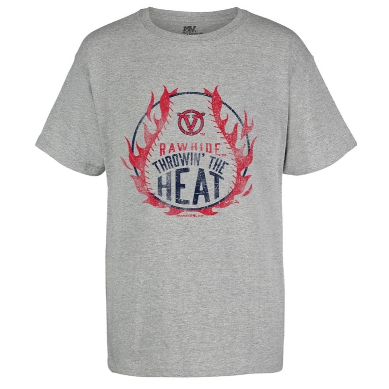 Youth Boys Flaming Baseball Tee