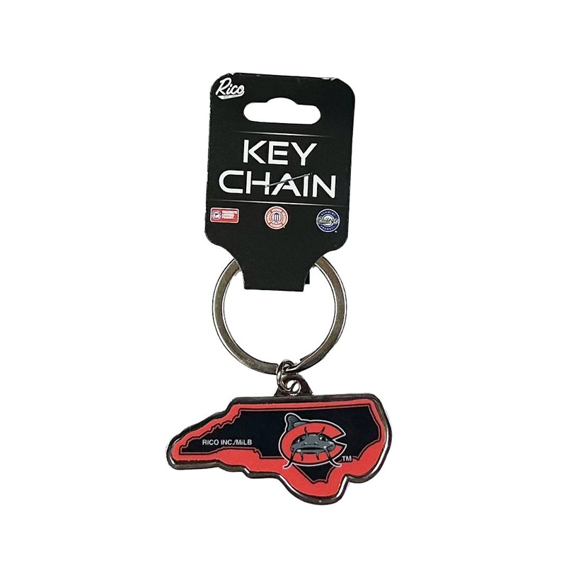 Carolina Mudcats State Keychain