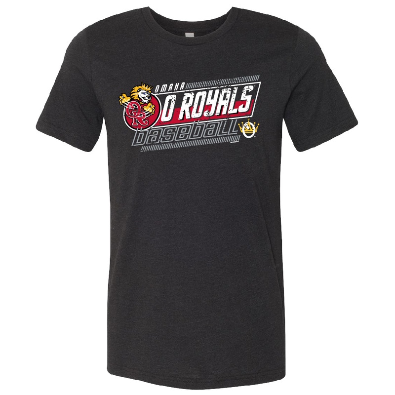 Omaha Storm Chasers Men’s Bimm Ridder Omaha Royals Black Heather Pompous Tee