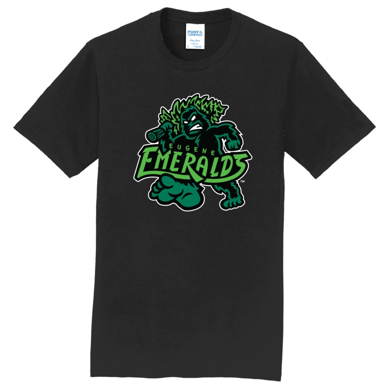 Eugene Emeralds Black Primary Sasquatch T-Shirt