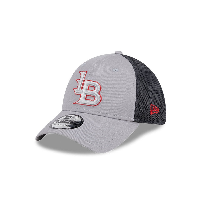 Louisville Bats Grey/Red Neo Flex Fit Cap
