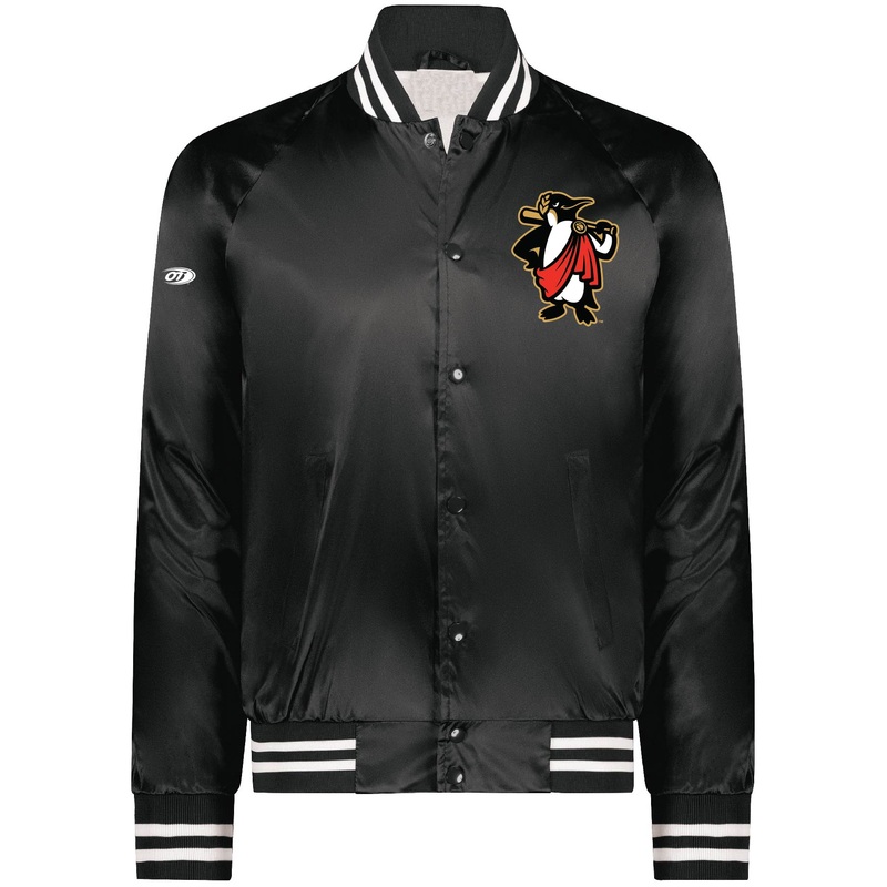 Rome Emperors Satin Black Bomber Jacket