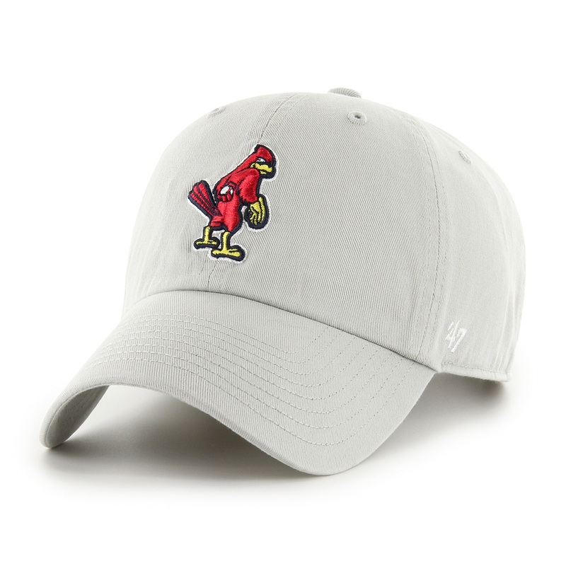 Memphis Redbirds Gray Dirt Bird ’47 Clean Up Cap