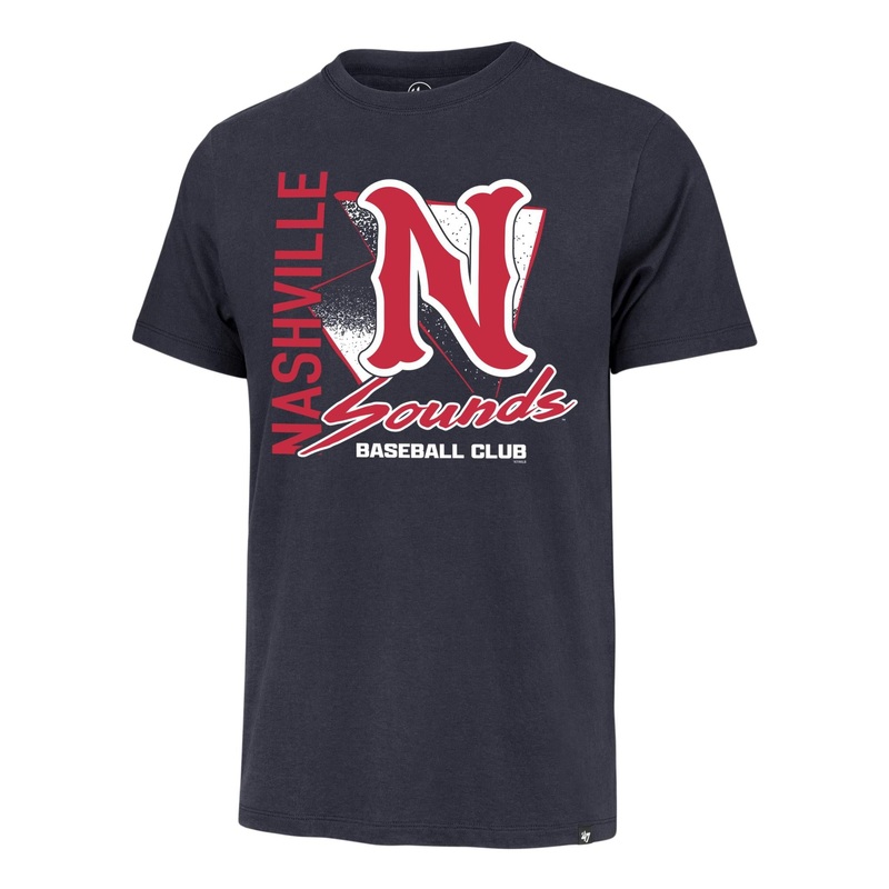 Nashville Sounds ’47 Brand Atlas Blue Side Arm Franklin Tee