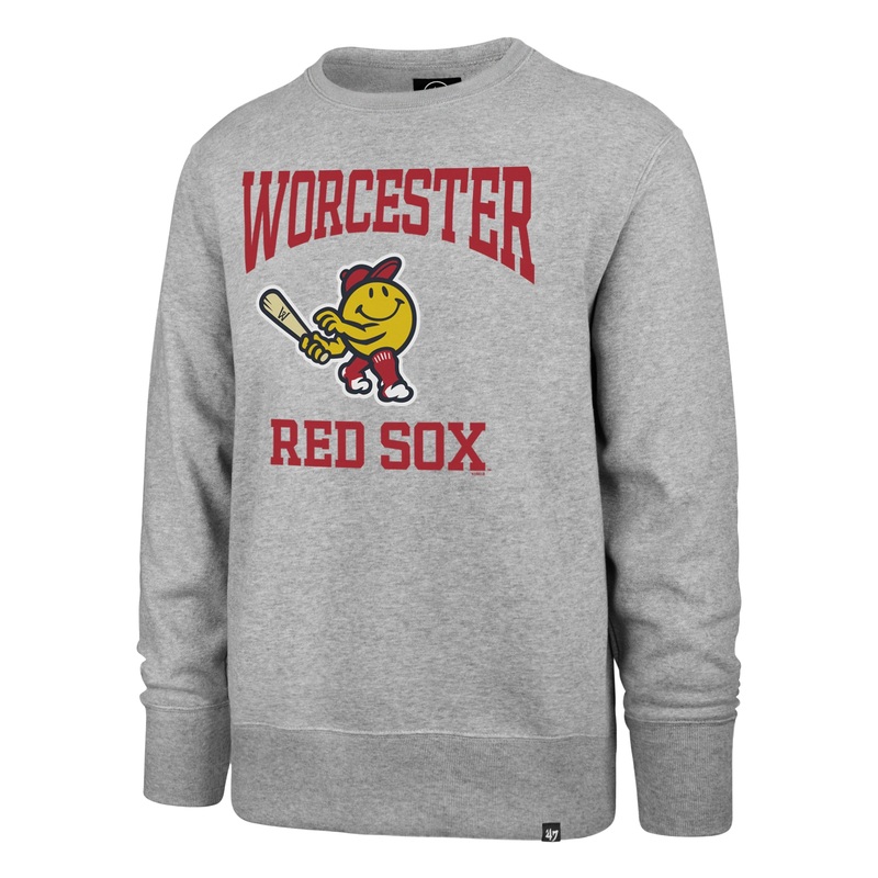 Worcester Red Sox Grey Top Team Headline Crew