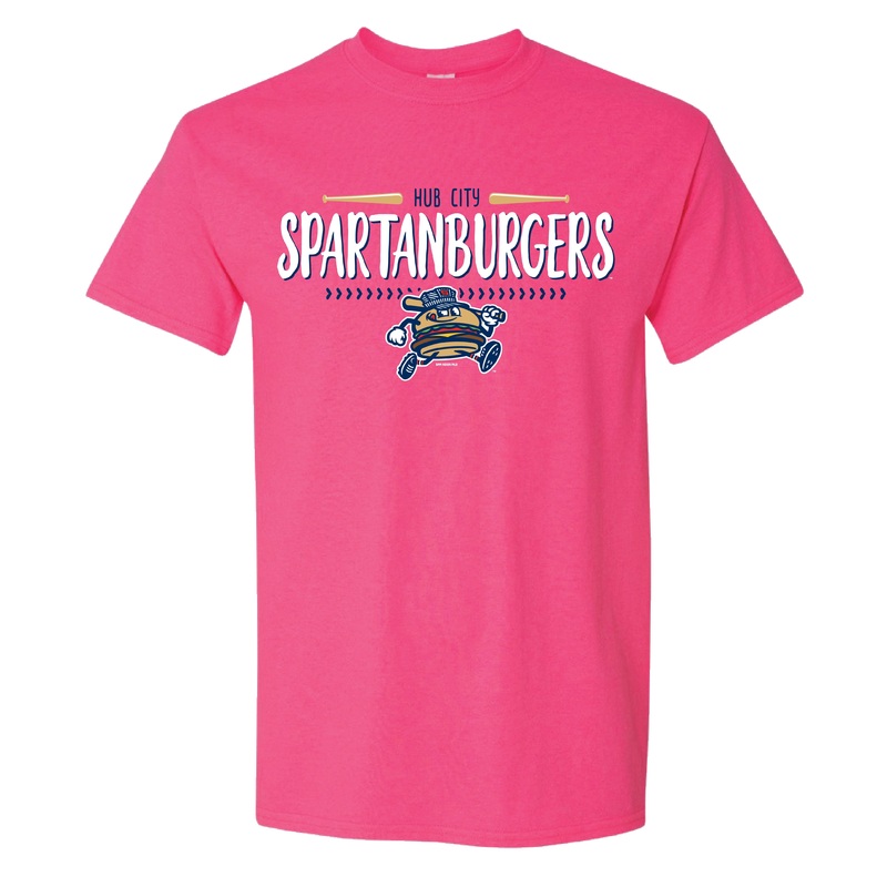 Youth Pink Laces & Bats Tee