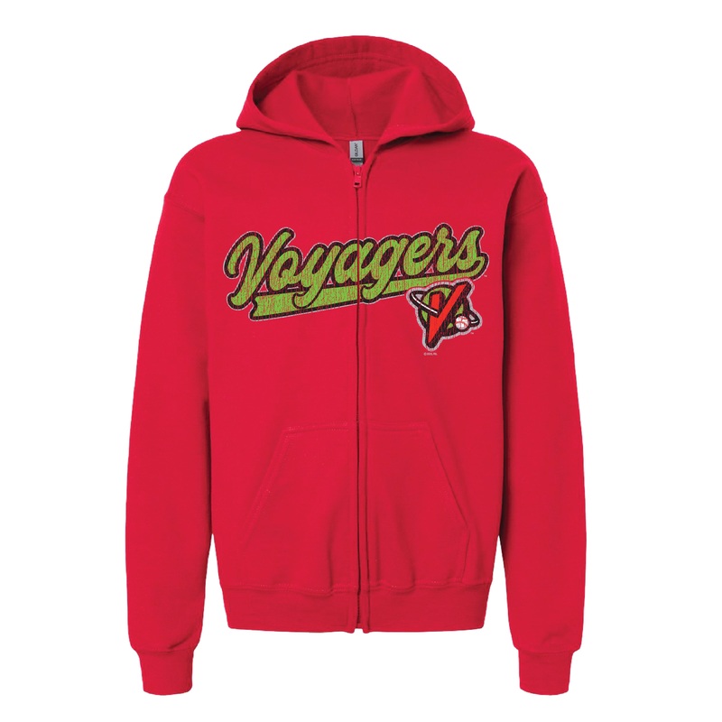 Youth Red Full Zip Hoodie