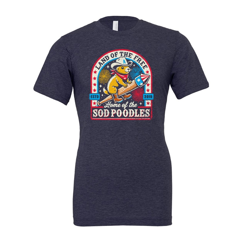 Amarillo Sod Poodles Navy Home Of The Sod Poodles Tee