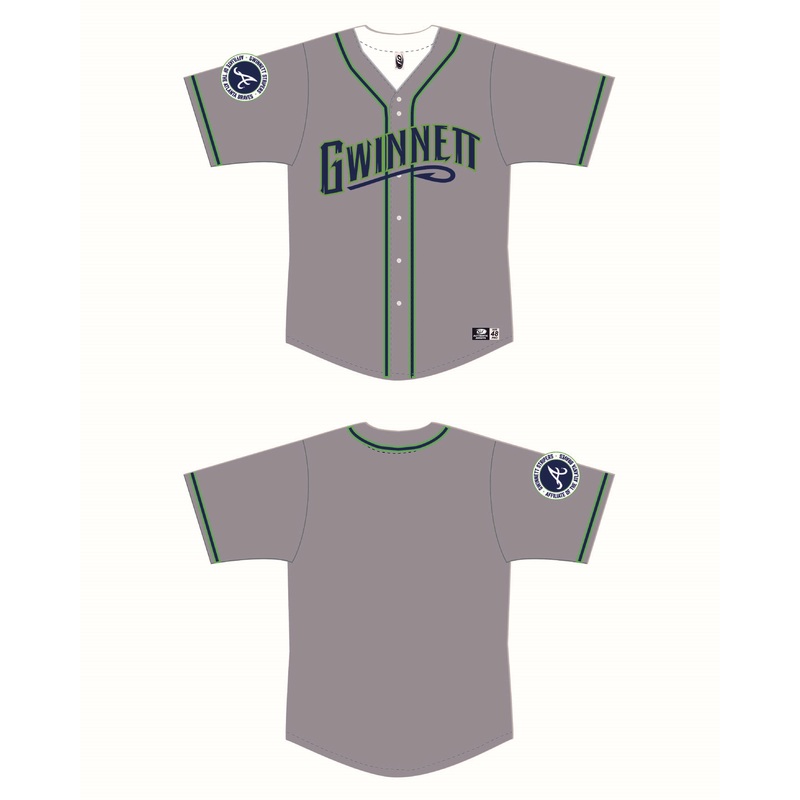 Gwinnett Stripers OT Sports Replica Road  Jersey- Grey