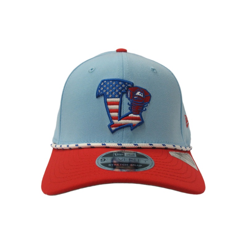 Lansing Lugnuts 2025 New Era Stars and Stripes 9Seventy Stretch-Snap Hat