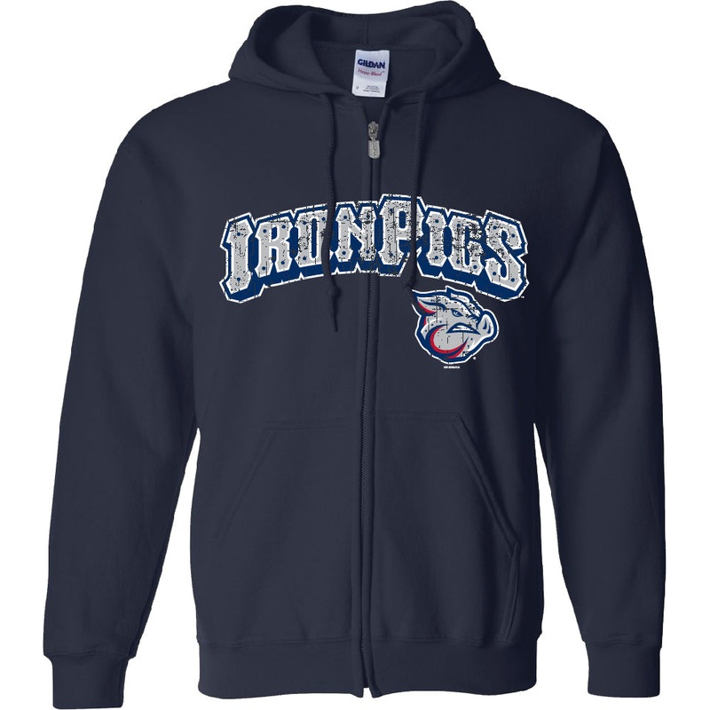 Lehigh Valley Ironpigs Adult Zip Up Hoodie