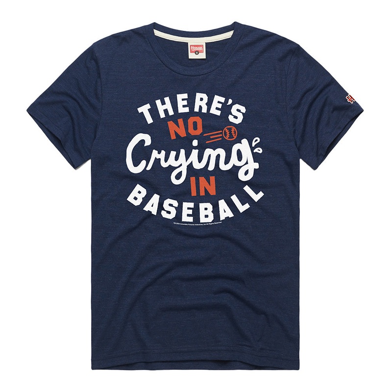 Men’s Homage No Crying in Baseball Navy Short Sleeve T-Shirt