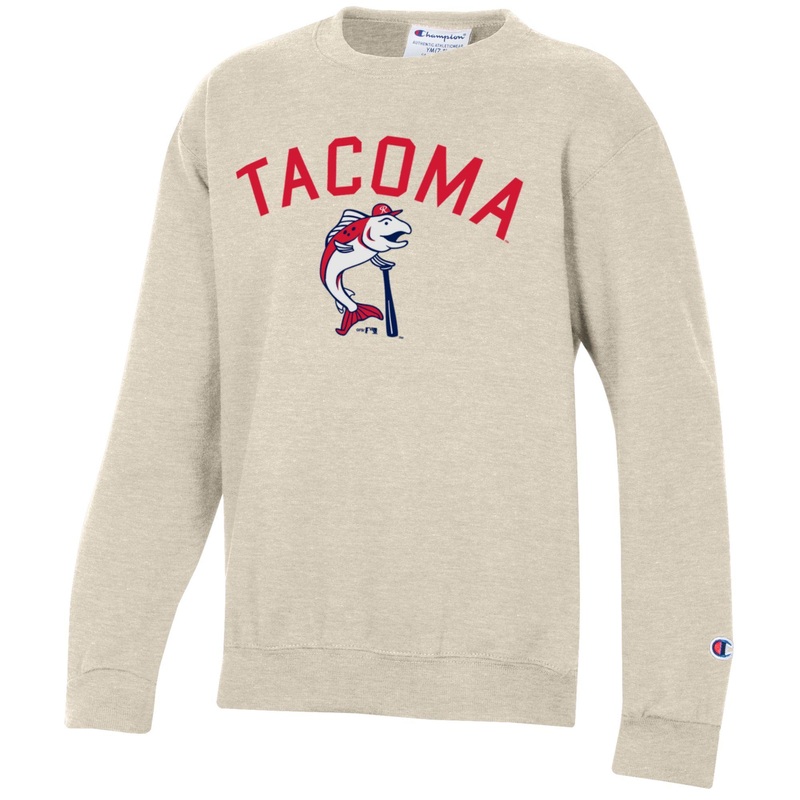 Tacoma Rainiers Champion Youth Oatmeal Slammin’ Sam Crew Neck