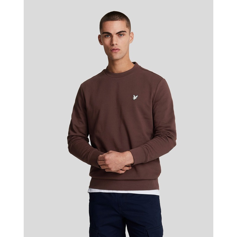 Diagonal Weave French Terry Crew Neck Sweatshirt