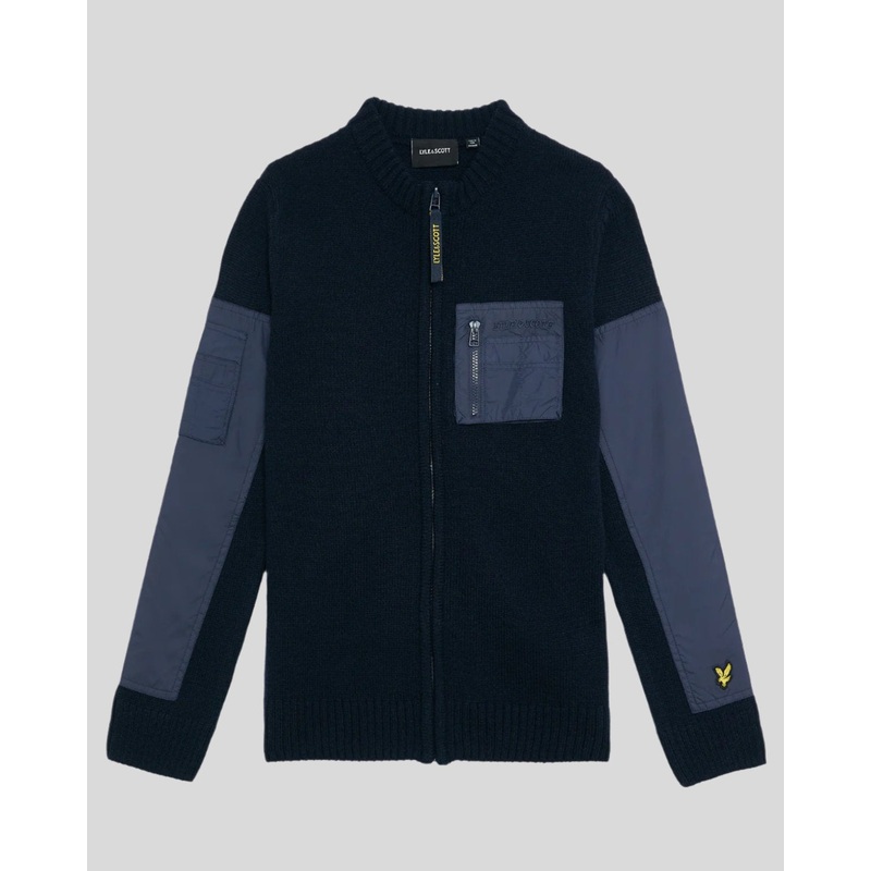 Kids Tonal Nylon Trim Cardigan
