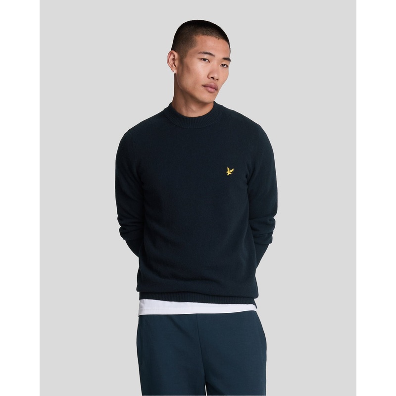 Lambswool Blend Mock Neck Jumper