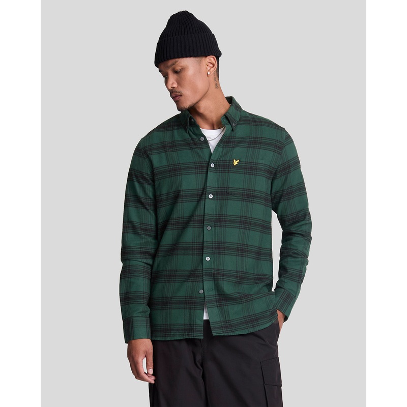 Tonal Check Flannel Shirt