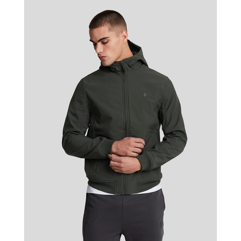Tonal Eagle Fleece Back Softshell Jacket