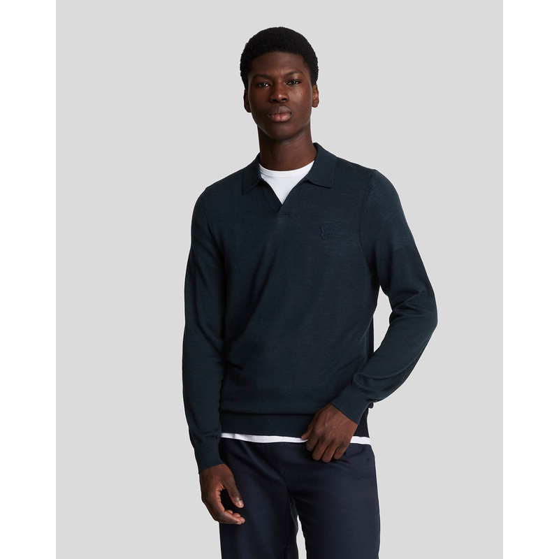 Tonal Eagle Merino Collared Jumper