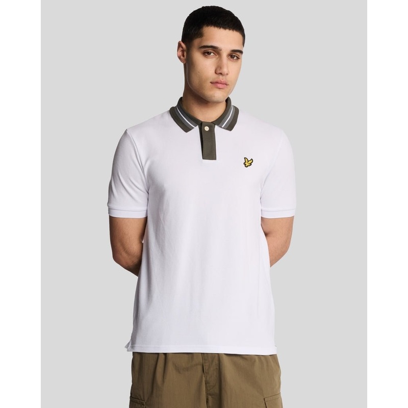 Contrast Tipped Collar Polo Shirt