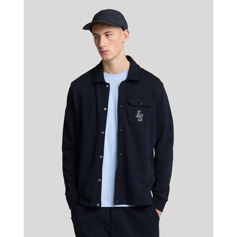 Emblem Loopback Collared Track Jacket