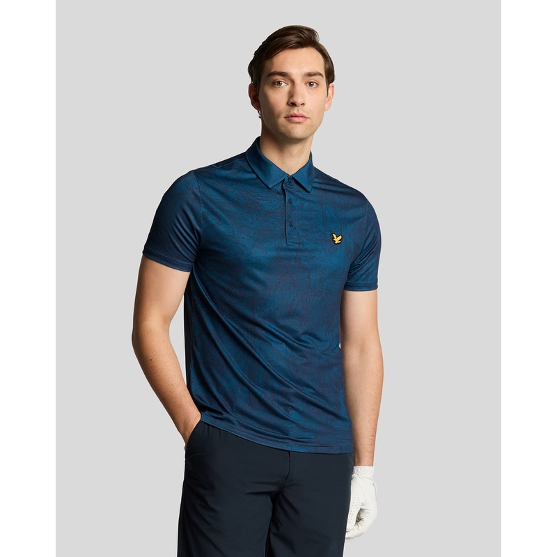 Golf Contour Printed Polo Shirt