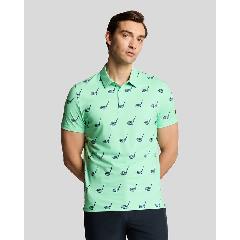 Golf Micro Club Printed Polo Shirt