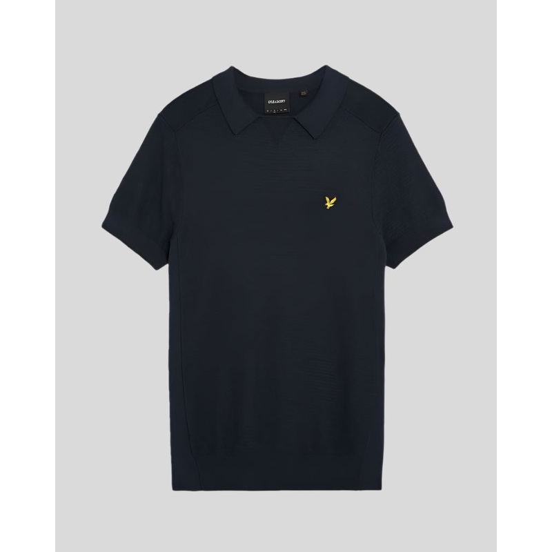 Herringbone Knitted Polo Shirt