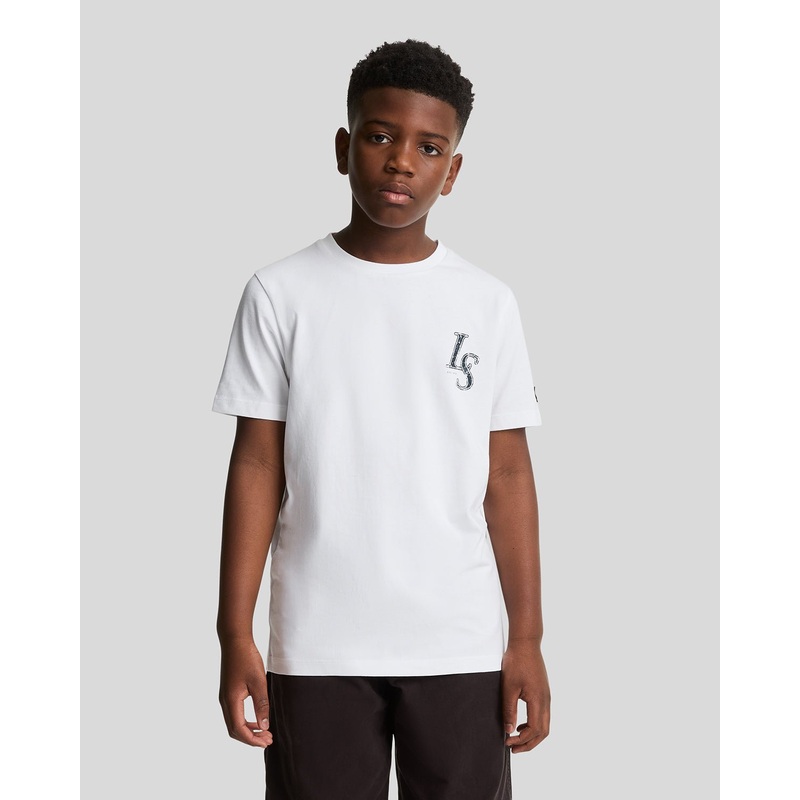 Kids L&S Monogram Print T-Shirt
