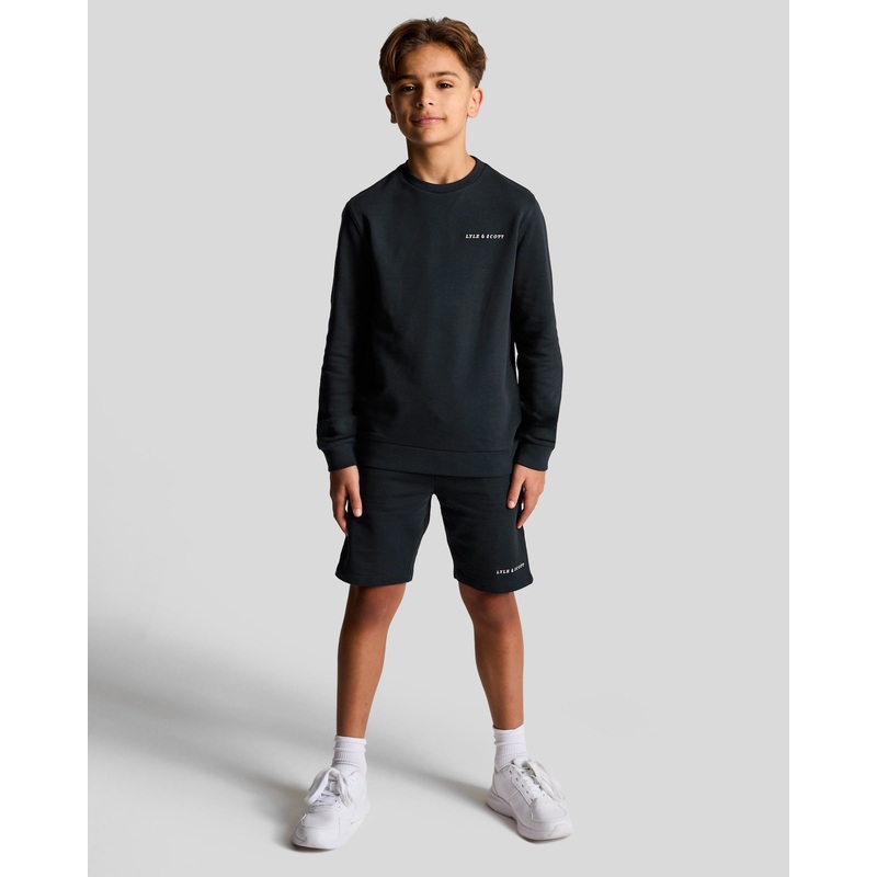 Kids Script Embroidered Sweat Short