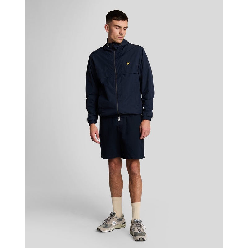 Linen Blend Drawstring Shorts