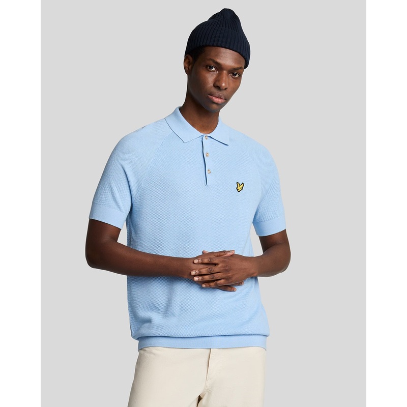 Linen Blend Knitted Polo Shirt