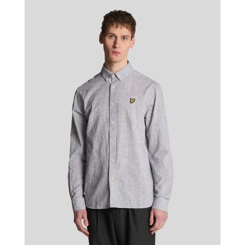 Linen Blend Oxford Shirt