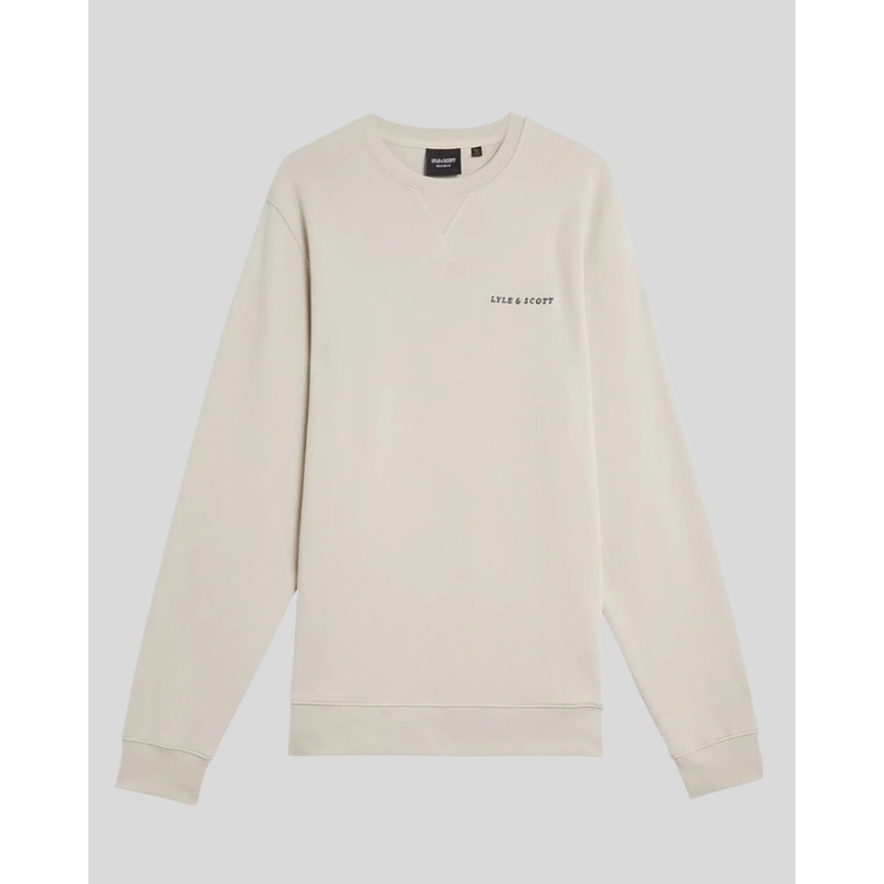 Loopback Embroidered Crew Neck Sweatshirt