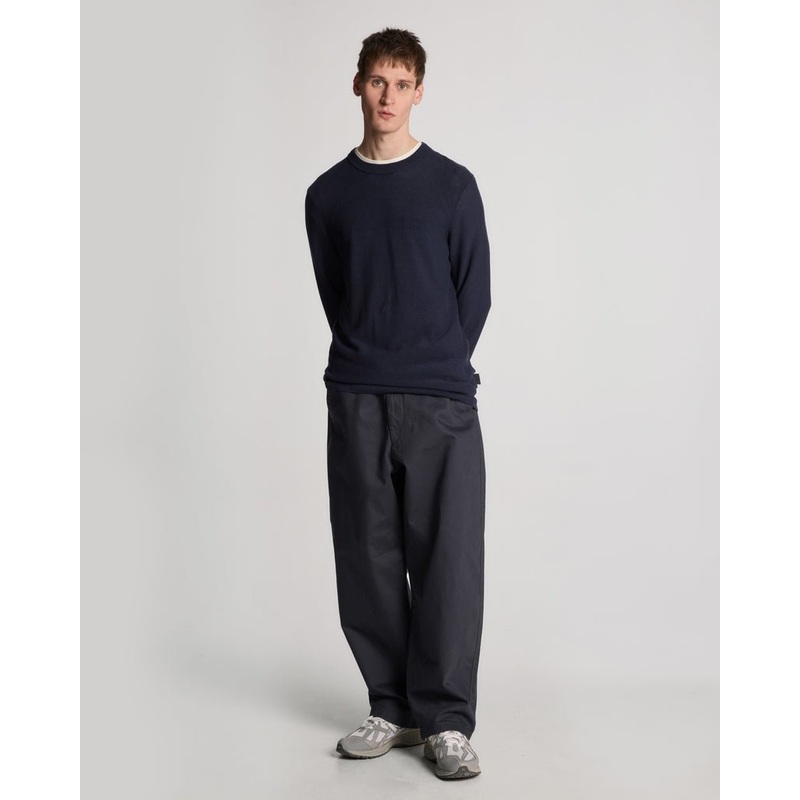 Pique Knitted Crew Neck Jumper