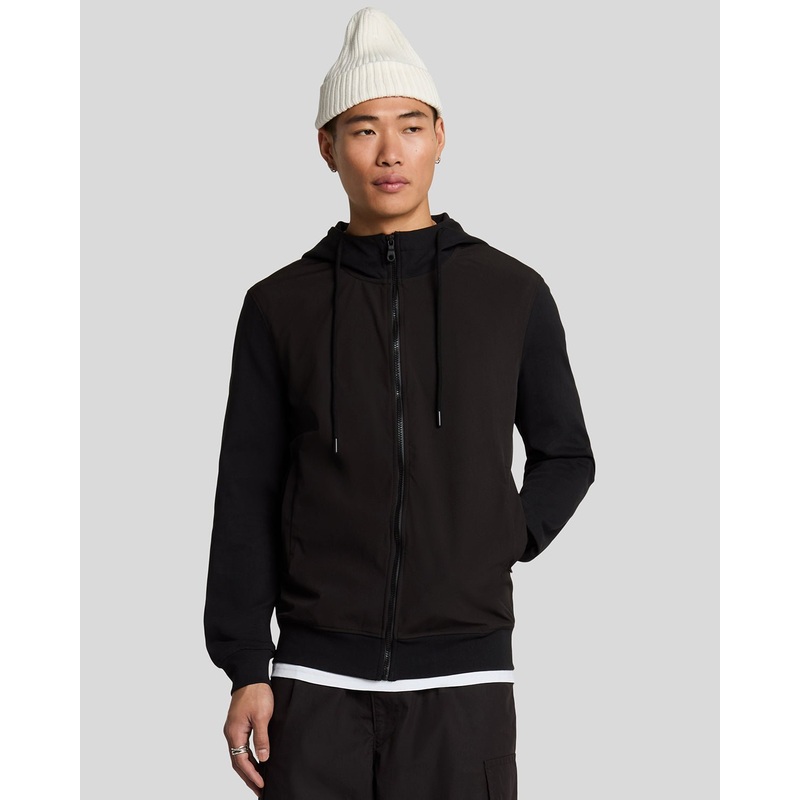 Softshell Hybrid Zip Through Hoodie