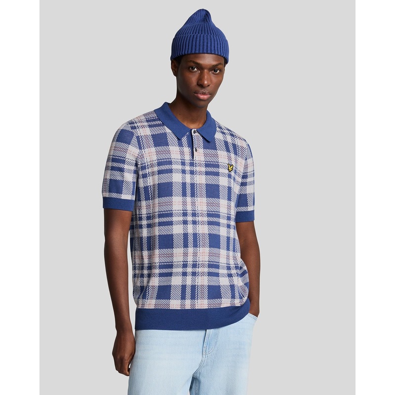 Tartan Knitted Polo Shirt